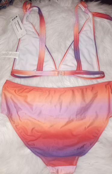 Sexy High Waisted Ombré Halter Bikini Sw - Picture 5 of 5